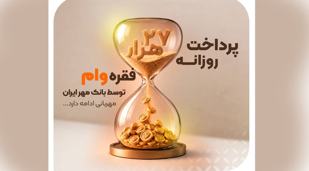 بانک مهرایران روزانه ۲۷ هزار فقره وام پرداخت می‌کند