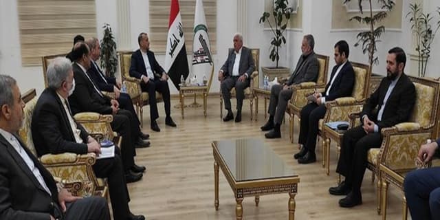 دیدار امیرعبداللهیان با روسای الحشد الشعبی و ائتلاف دولت قانون عراق 