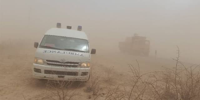 8 مصدوم به علت توفان گرد و خاک در شهرستان خواف  