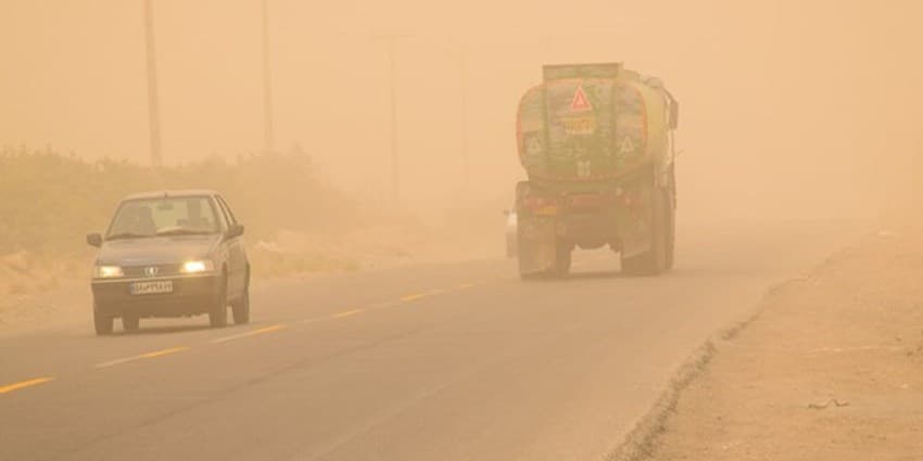 طوفان 115 کیلومتری در محور زاهدان - زابل  