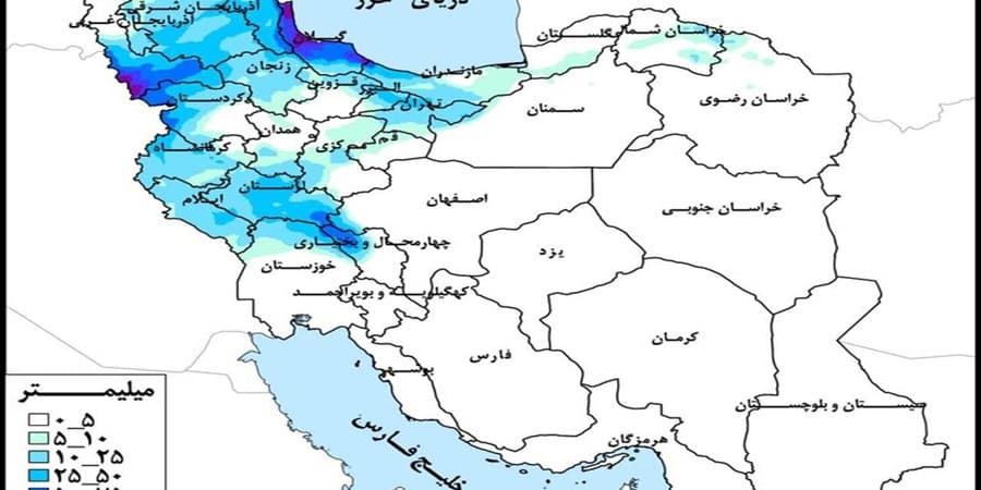 پرباران‌ترین حوضه های درجه دو کشور کدامند؟