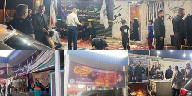 خدمت‌رسانی شبانه‌روزی موکب بیمه ایران در مسیر زائران حسینی
