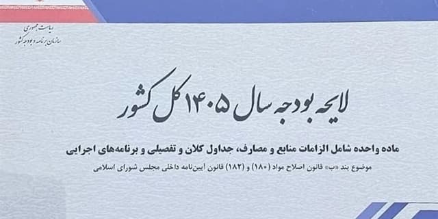 تمرکز 85 درصدی اعتبارات هزینه‌ای بودجه 1405 در 10 دستگاه اصلی دولت