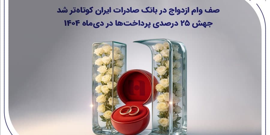 صف وام ازدواج در بانک صادرات ایران کوتاه‌تر شد؛ جهش ۲۵ درصدی پرداخت‌ها در دی‌ماه ۱۴۰۴